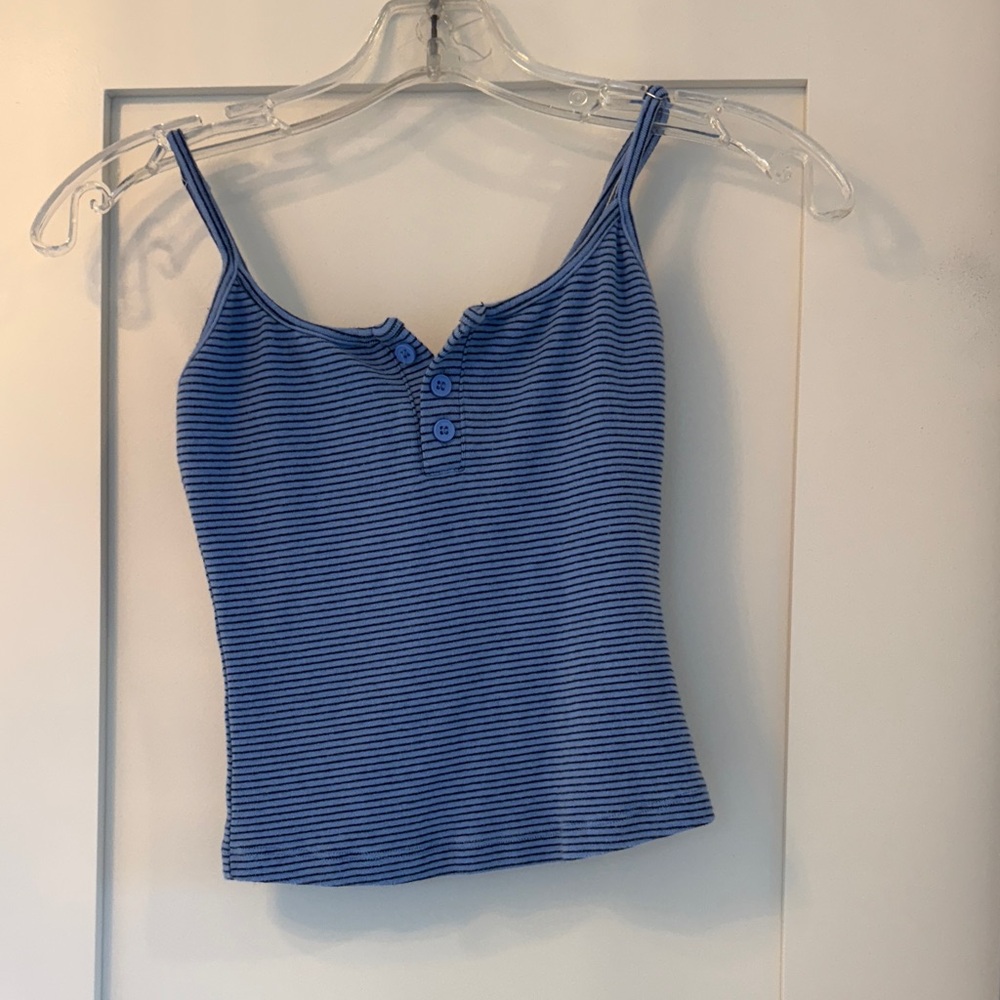 Edikted Blue and Black Striped Camisole